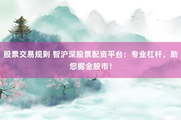 股票交易规则 智沪深股票配资平台：专业杠杆，助您掘金股市！