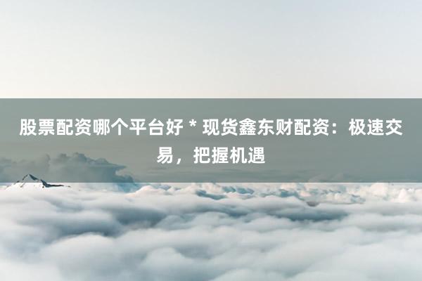 股票配资哪个平台好 * 现货鑫东财配资：极速交易，把握机遇