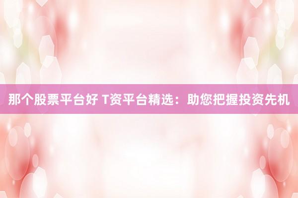 那个股票平台好 T资平台精选：助您把握投资先机