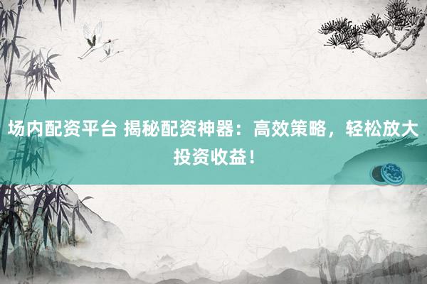 场内配资平台 揭秘配资神器：高效策略，轻松放大投资收益！