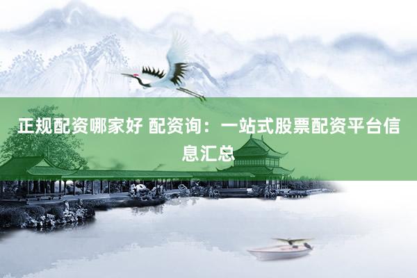 正规配资哪家好 配资询：一站式股票配资平台信息汇总