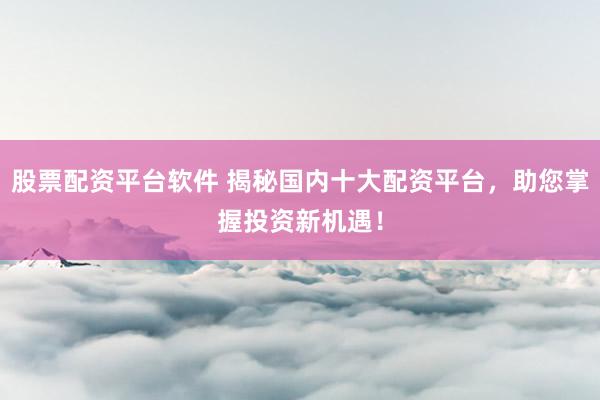股票配资平台软件 揭秘国内十大配资平台，助您掌握投资新机遇！