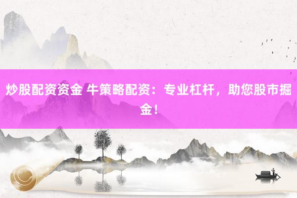 炒股配资资金 牛策略配资：专业杠杆，助您股市掘金！