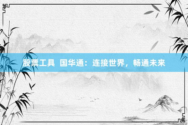 股票工具  国华通：连接世界，畅通未来