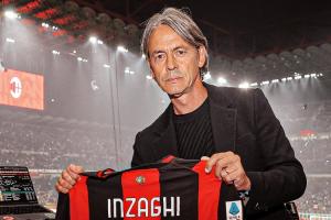 看看谁来了！因扎吉重回圣西罗观战米兰vs亚特兰大，米兰官方晒照